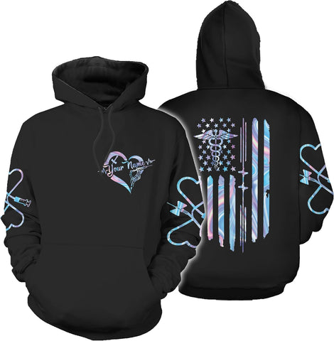 Personalized Name Phlebotomist Hoodie Gifts USA Phlebotomy Graduation Sweatshirt Hospital Zip Hoodie Nursing Emergency Shirt