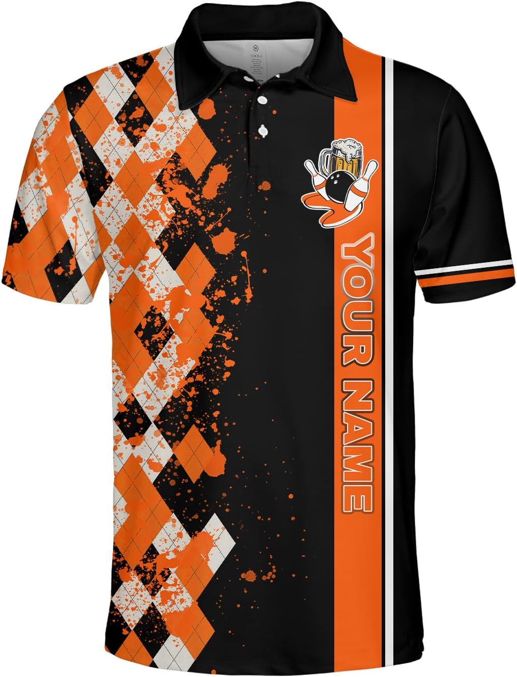 Intenprints Custom 3D Bowling Polo Shirts Personalized Jersey Men Women Team Name Unisex Bowling Shirt Jerseys