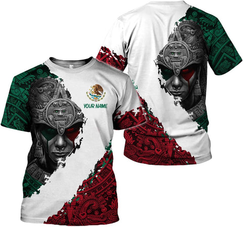RoyalBro Personalized Mexico Shirts, Camisas De Mexico, Mexico Shirts for Men, Mexican Flag Jersey Shirt Mexico 3D Shirt