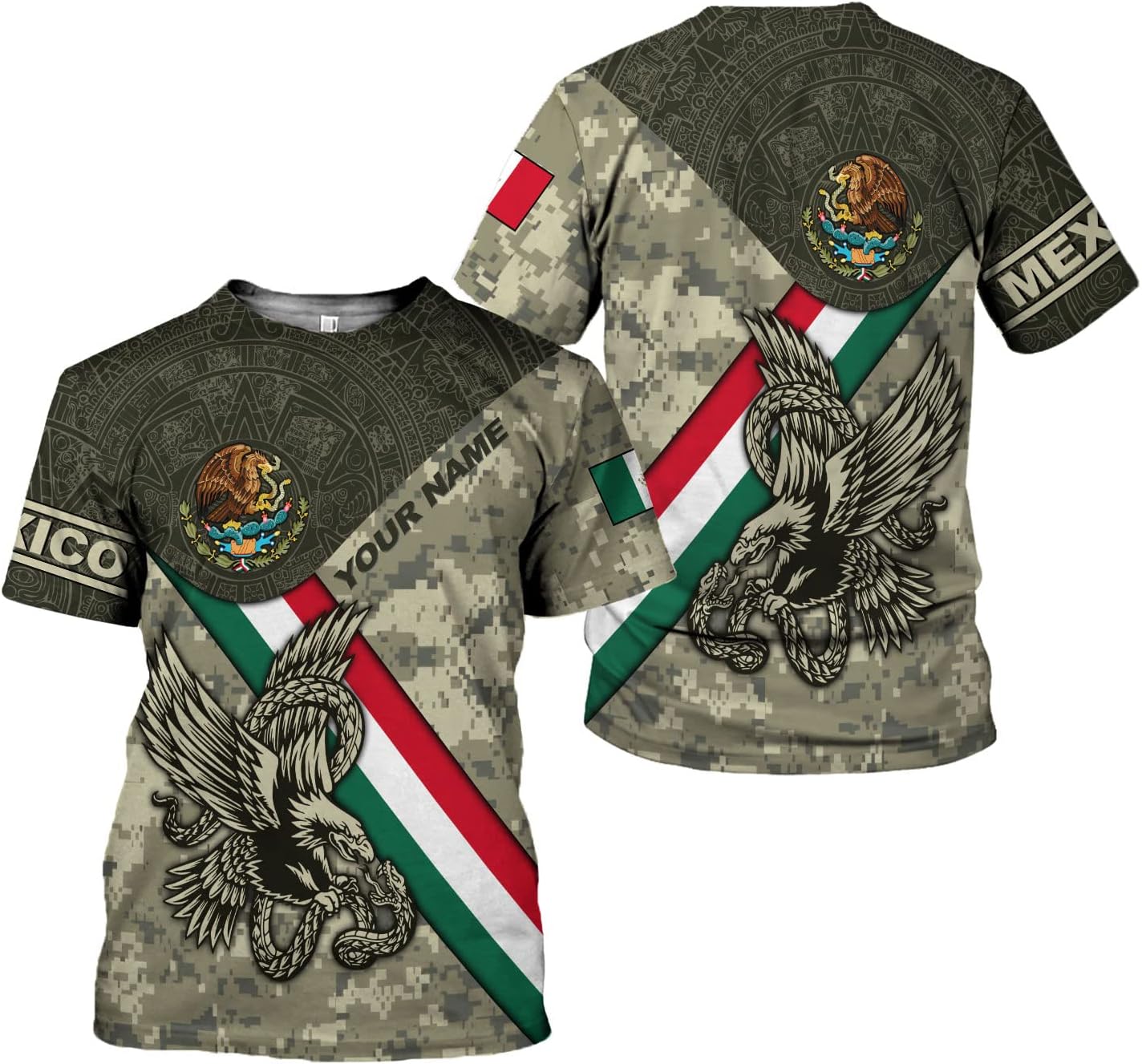 Personalized Name Mexican Hoodie 3D, Customized Mexican Hoodies for Men, Unisex Mexico Hoodie, Mexico Hoodies for Men 1