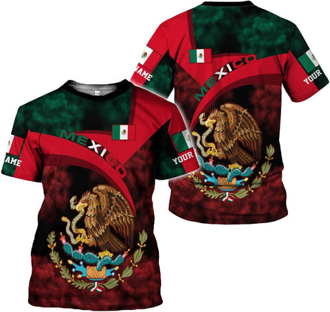 Mostprints Personalized Name Mexican Shirts for Men 3D, Customized Mexico Shirts for Men, Mexico Shirts for Women Mexico Shirt