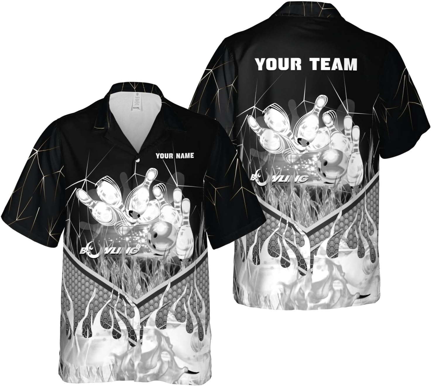 Mostprints Personalized Name Bowling Hawaii Shirts for Men and Women 3D, Bowling Shirts for Team Bowling, Bowling Shirts Gift
