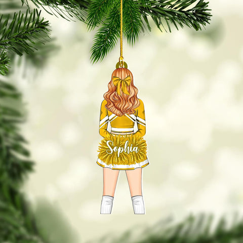 AOVL Personalized Cheerleader Ornaments Cheerleader Cheerleading Lovers Ornaments Cheerleading Ornament Gift for Cheerleader Christmas 2023 Cheer Cheerleader Ornaments Xmas (Cheer 4)