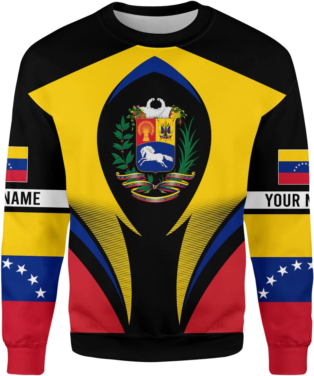 Royal Fight Personalized Coat of Arms Shirt with Venezuela Flag - Pride Shirts for Men & Women