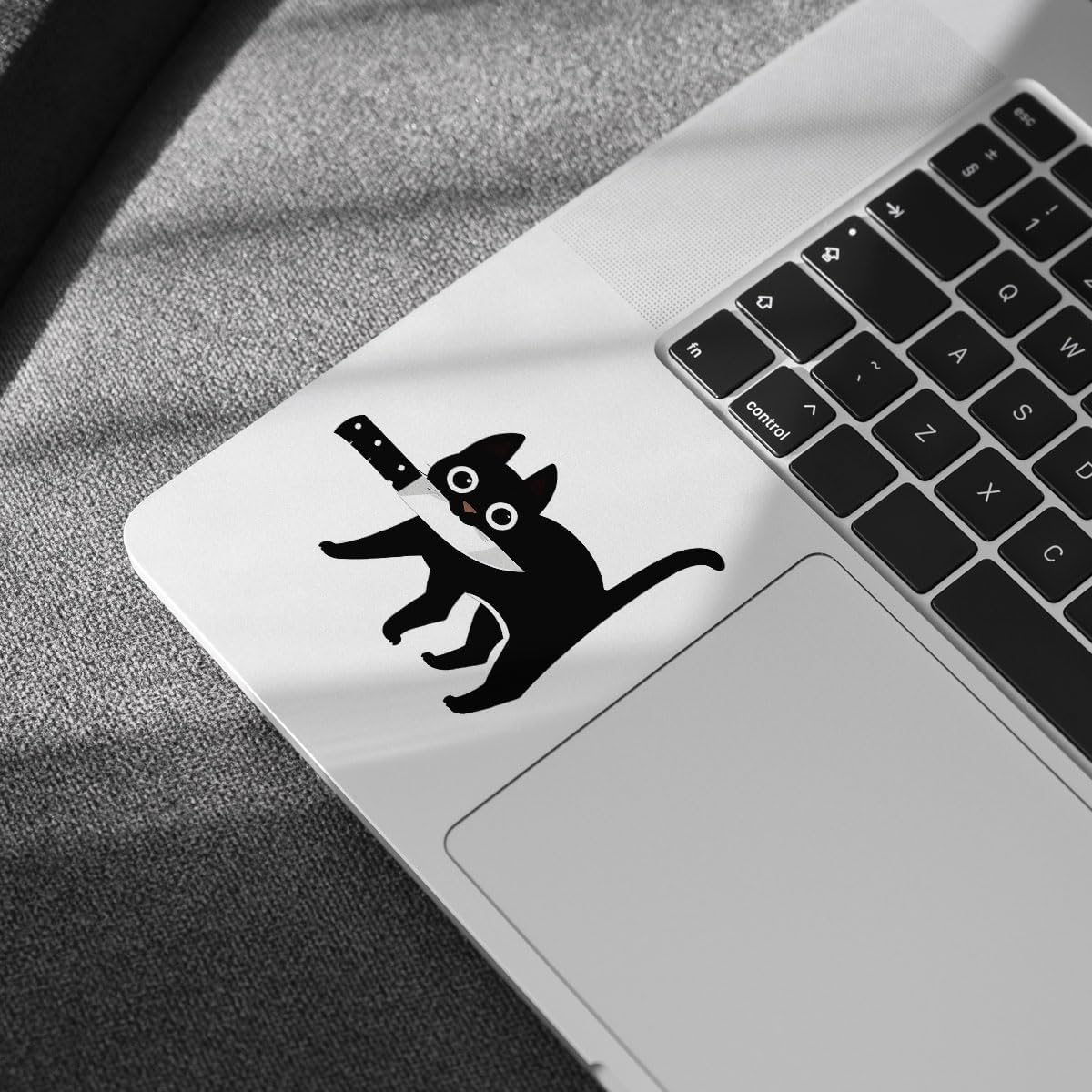 (3 Pcs) Halloween Black Cat Stickers with Knife, Cat Car Stickers and Decals, Catnap Stickers - Stickers for Laptop Water Bottle Phone Car Window Helmet Vinyl Stickers 3 Inches (Cat & Knife 2)