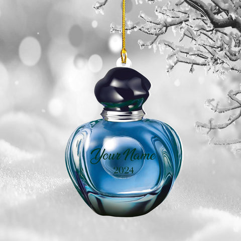 Mostefy Personalized Perfume Bottle Ornament 2024, Perfume Bottle Christmas Ornament, Perfume Ornament Gift, Perfume Ornament Decor, Perfume Lovers Pine Hanging Decor (Style 2)