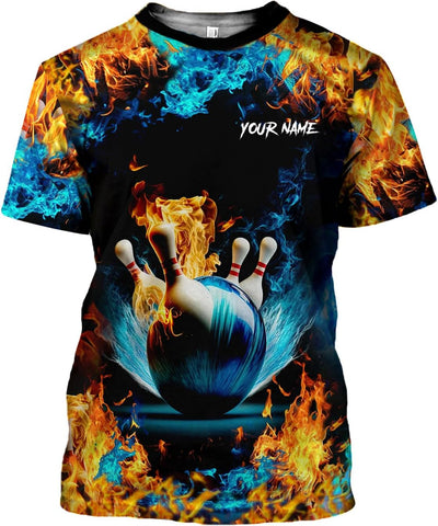 Mostprints Personalized Name Bowling Shirts for Men and Women 3D, Bowling Shirts for Team Bowling, Bowling Shirts Gift