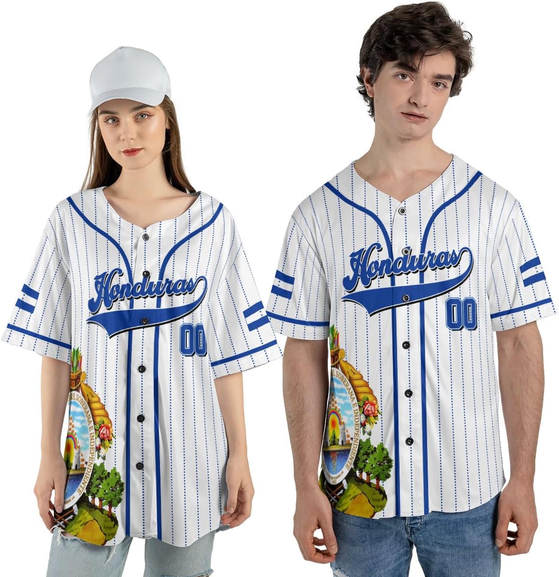 AOVL Personalized Honduras Baseball Jersey Shirt, Honduras Jersey for Men and Women, Jersey Honduras, Camisa Honduras Hombre