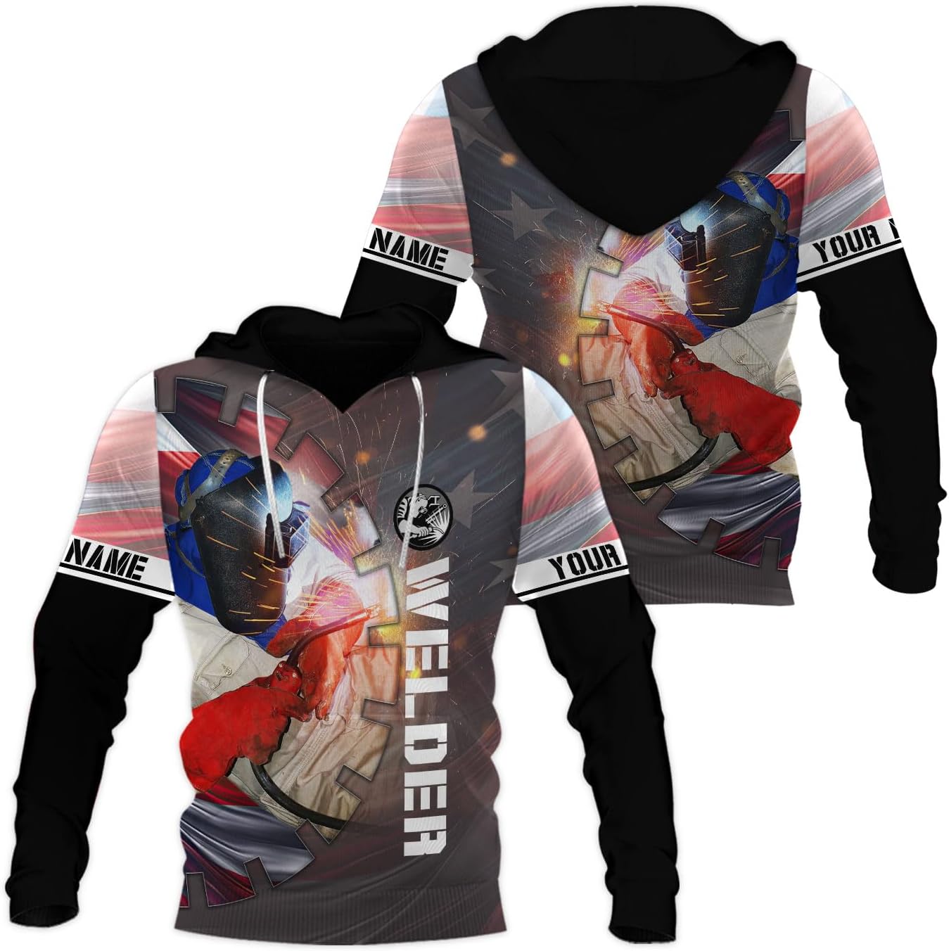 Mostprints Personalized Name Welding Shirt 3D, Custom Welding Shirts Gift, Welding Shirts, Welder Shirt for Men and Women