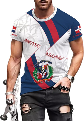 Vybonz Personalized Dominican Republic Shirts 3D, Republica Dominicana Tshirt, Dominican Republic Flag Shirt