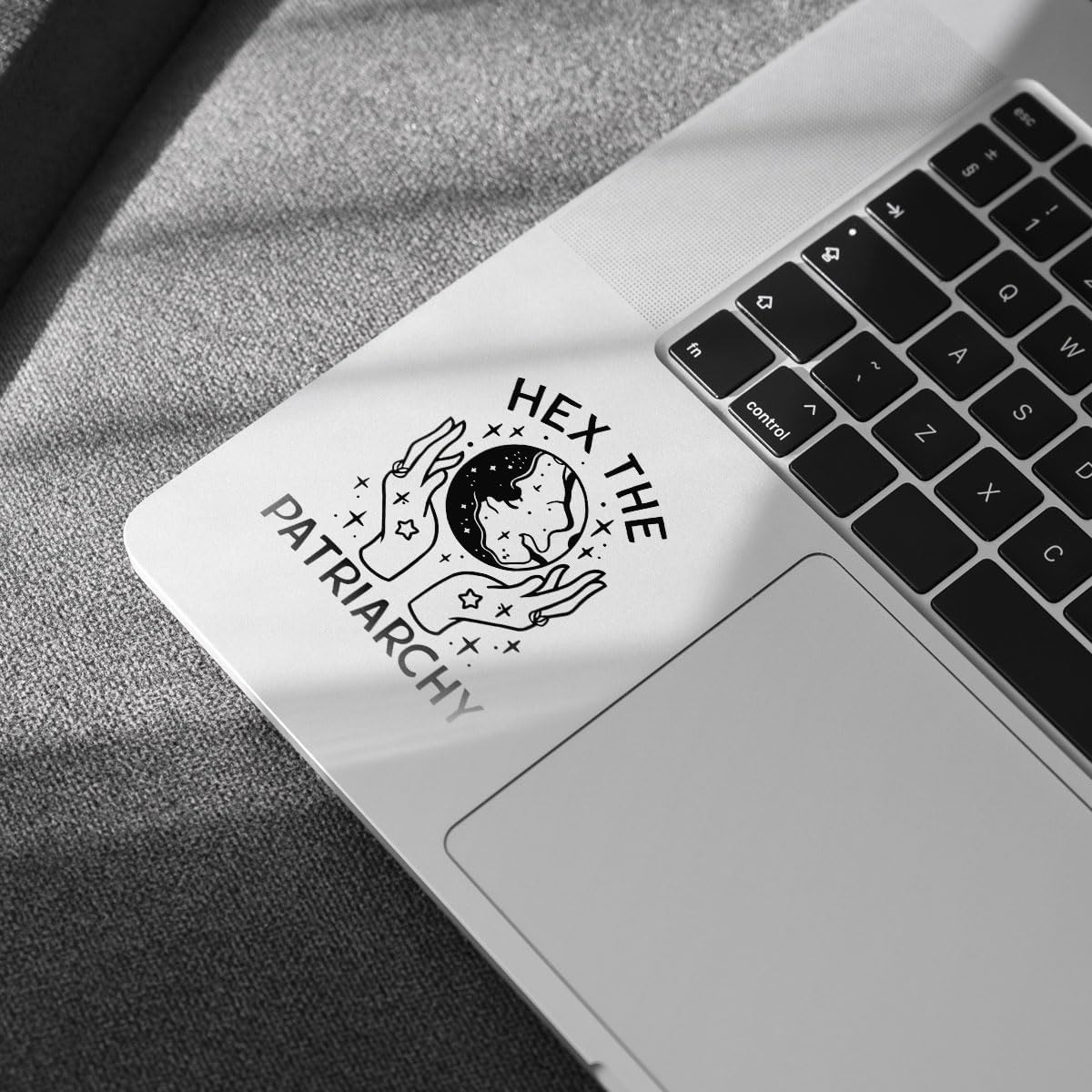 (3pcs) Hex The Patriarchy Waterproof Glossy Sticker, Feminist, Witchy, Occult, Halloween, Moon Sticker Gift for Laptop, Water Bottle, Phone, Window, Helmet Decal
