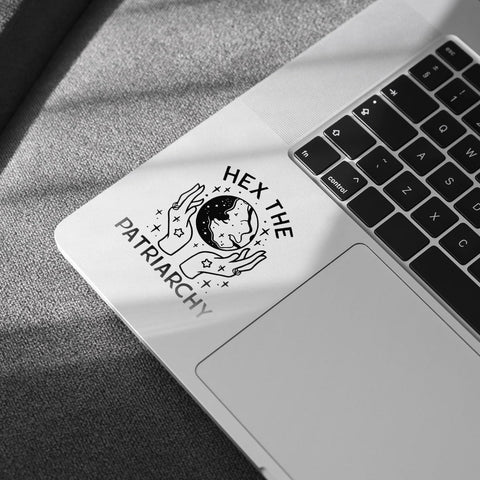 (3pcs) Hex The Patriarchy Waterproof Glossy Sticker, Feminist, Witchy, Occult, Halloween, Moon Sticker Gift for Laptop, Water Bottle, Phone, Window, Helmet Decal