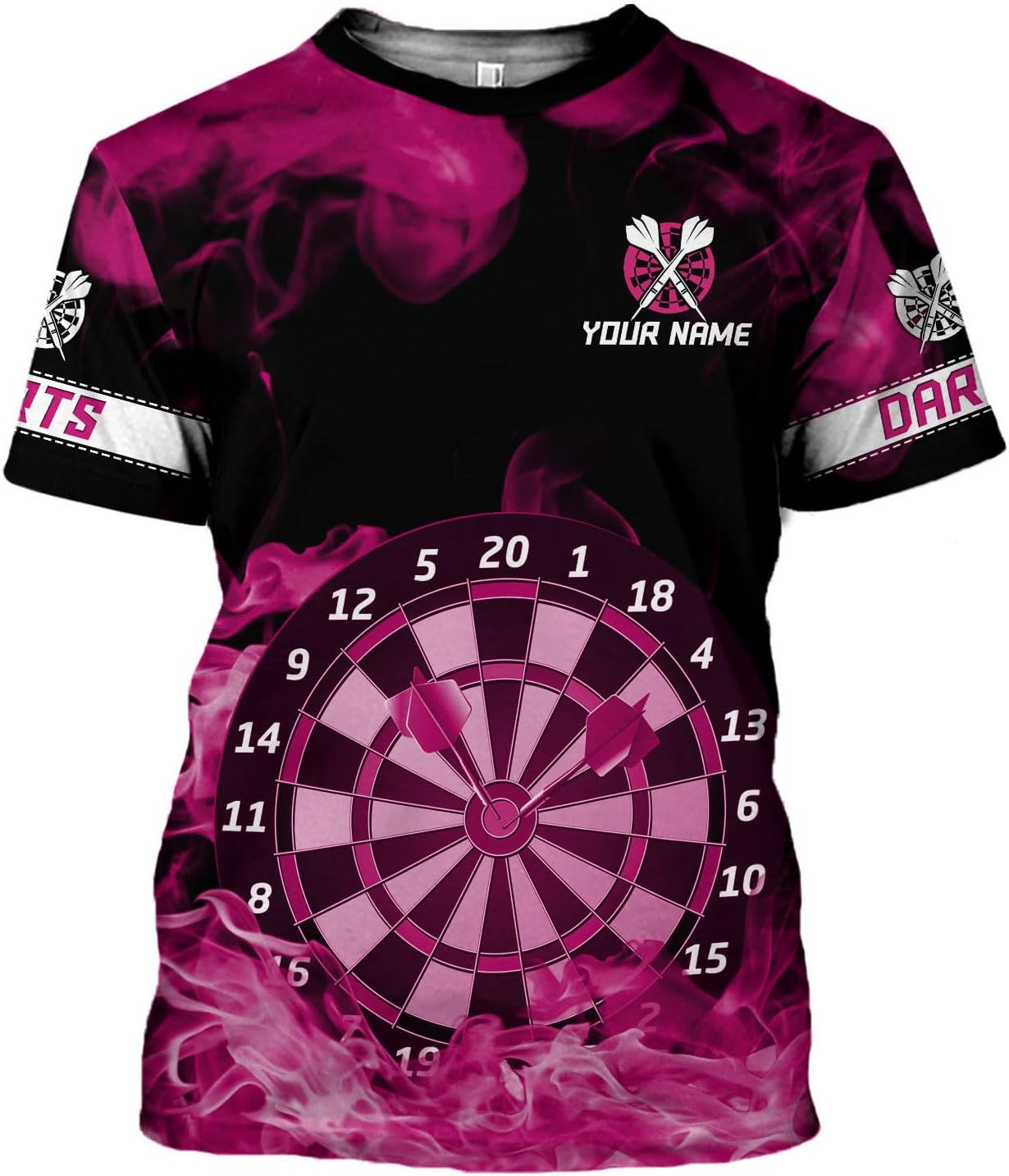 HomeDesign Personalized Dart Shirts, Darts Shirts for Men, Dart Jerseys for Teams, Dartboard Players Shirt Darts Board Gift
