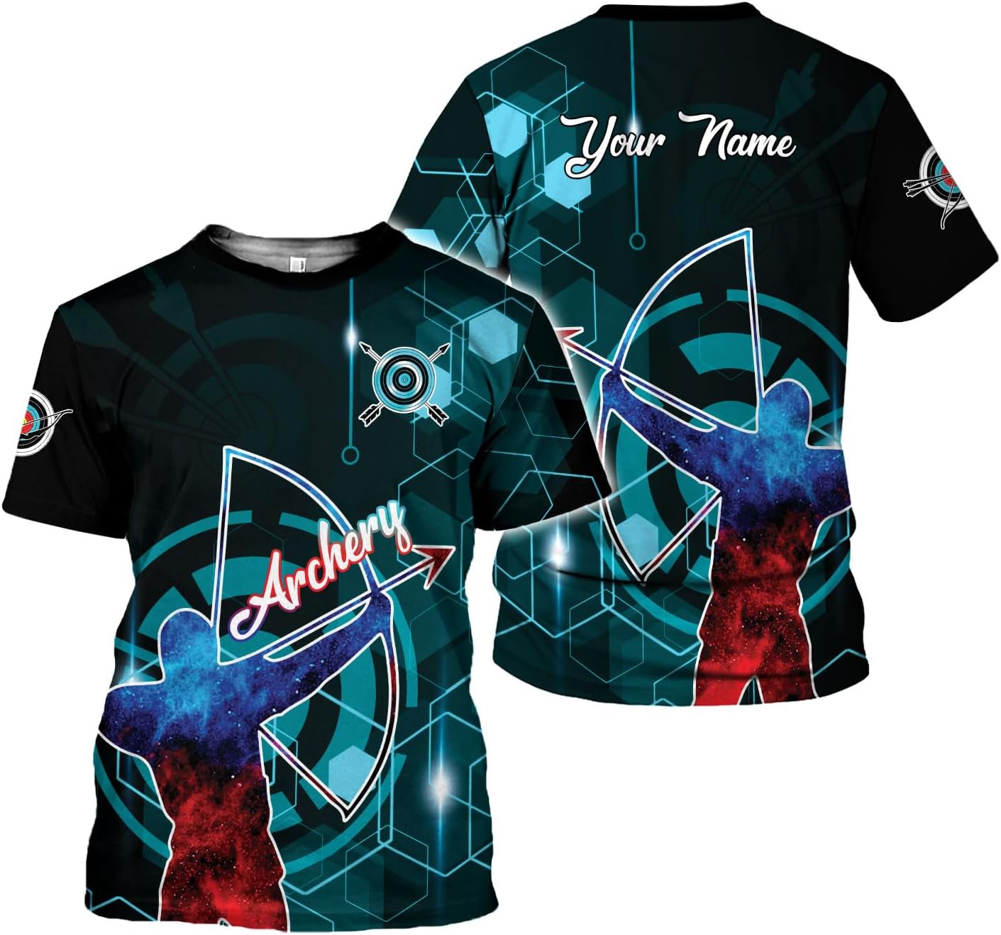 Artparel Personalized Archery Shirt 3D Archery Target Bow Archery Shirts for Men Women Archer Archery Lovers T-Shirt S-5XL