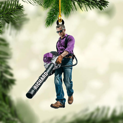 Personalized Leaf Blower Ornament Leaf Blower Christmas Ornament, Leaf Blowers Ornament Christmas, Leaf Blowers Ornament for Christmas Tree Decor Hanging Leaf Blowers Gift Xmas (1, LB2)