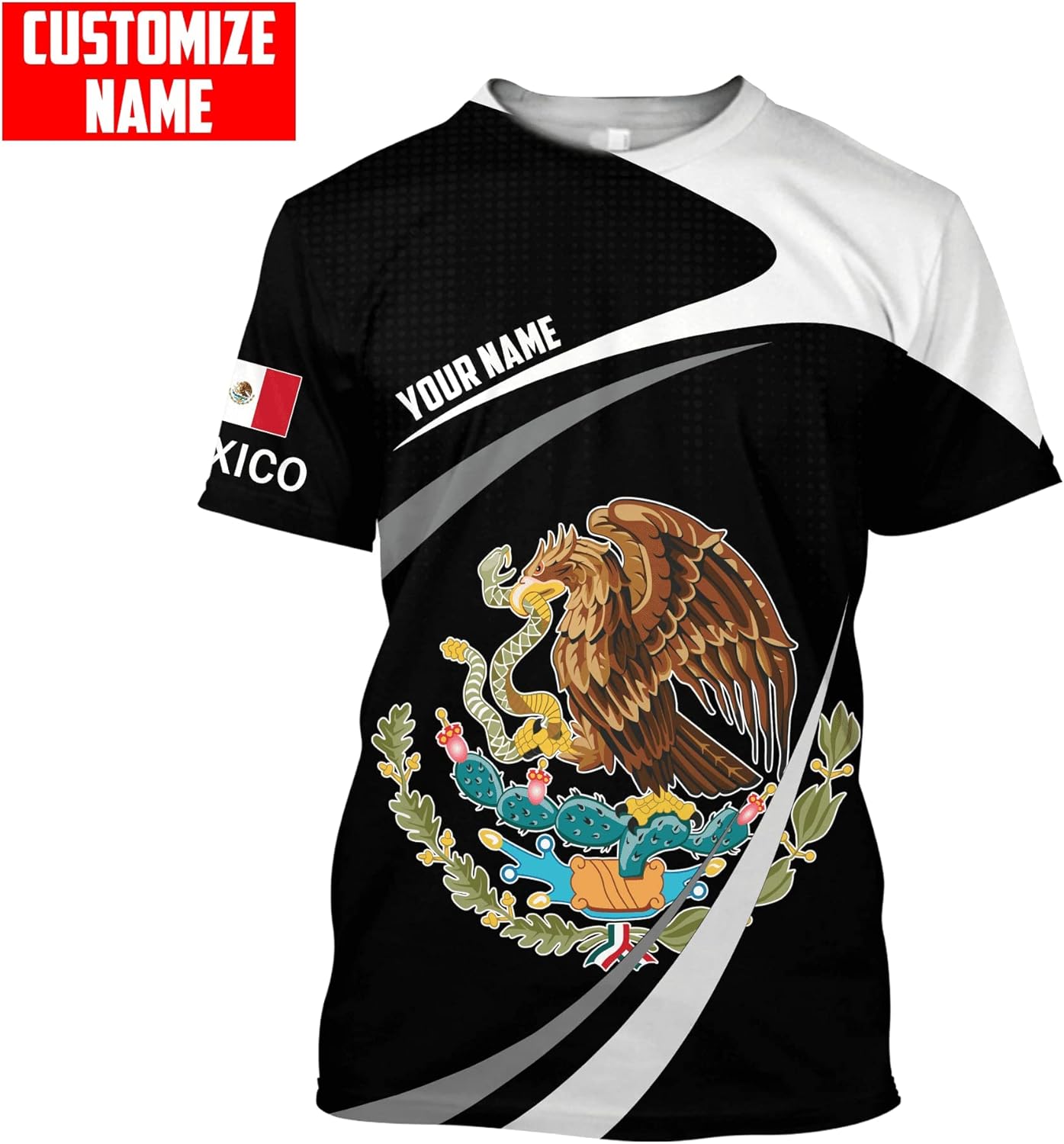 Personalized Name Mexican Hoodie 3D, Customized Mexico Hoodies for Men & Women