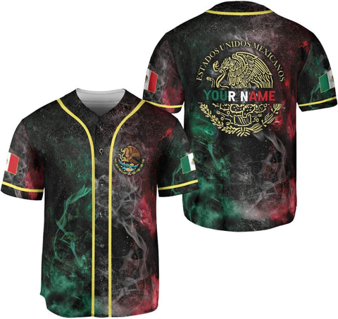 Mostprints Custom Mexico Baseball Jerseys Mexican Eagle & Flag Shirt for Teams, Mexico Shirts for Men & Women Size S-5XL