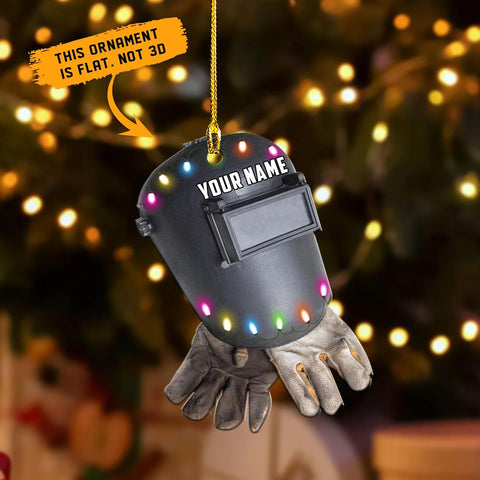 mostprints Personalized Welder Ornament, Custom Welder Ornaments Welding Ornaments Flat Two Sided Hanging Plastic Ornaments Welder Gift Christmas Ornament Hanging Decorations Ornament (WD4)