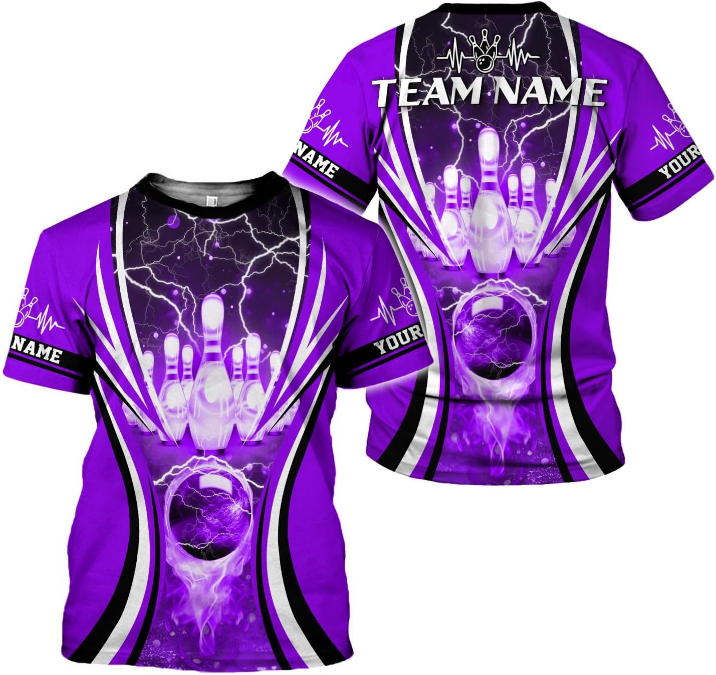 Rivelus Personalized Name Bowling Shirts for Men and Women 3D, Bowling Shirts for Team Bowling, Bowling Shirts Gift 4