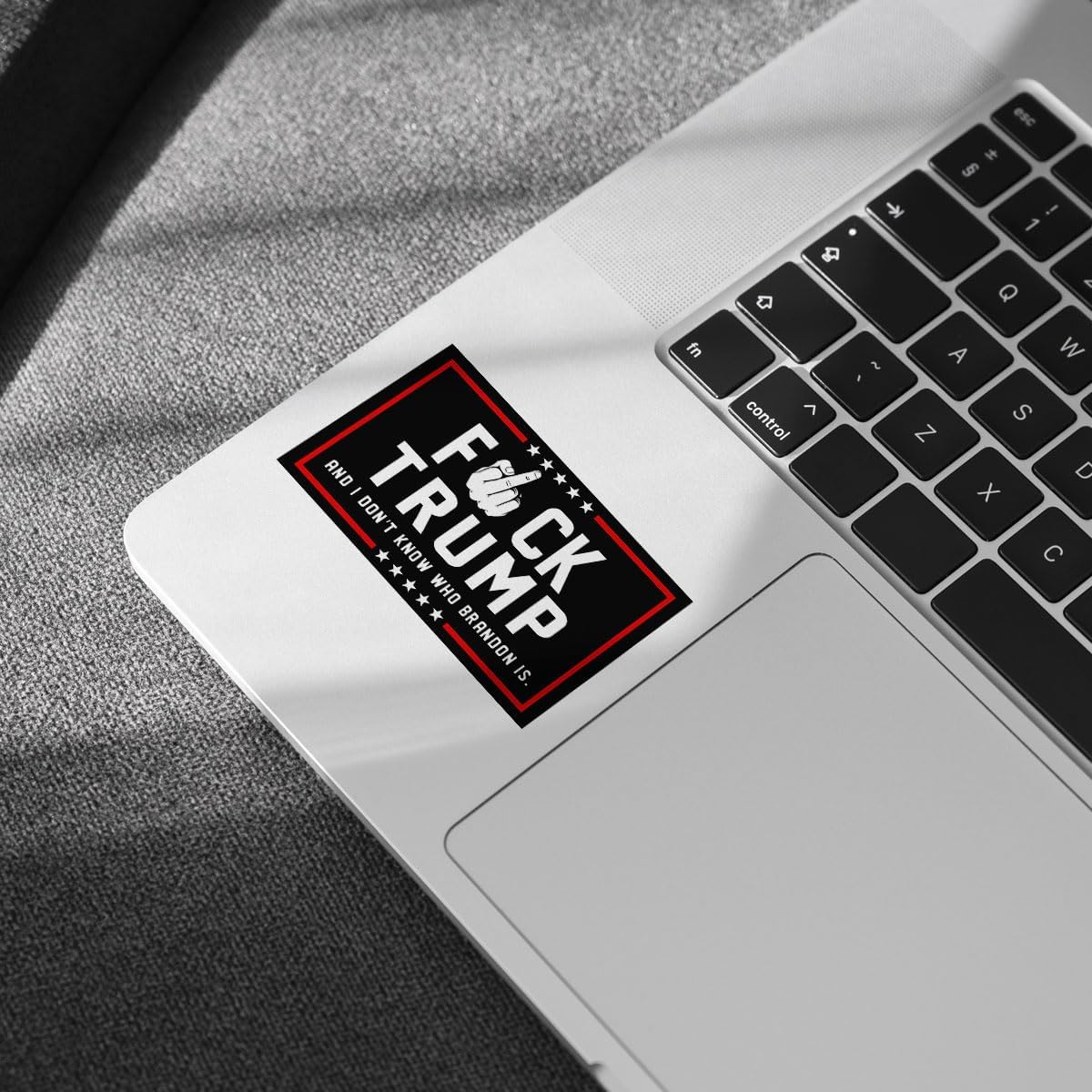 (3 Pcs) Fuck Trump Sticker, Anti MAGA Bumper Anti Trump Sticker, I Don't Know Who Brandon is - Vinyl Stickers for Laptop Water Bottle Phone Car Window Helmet 3 Inches