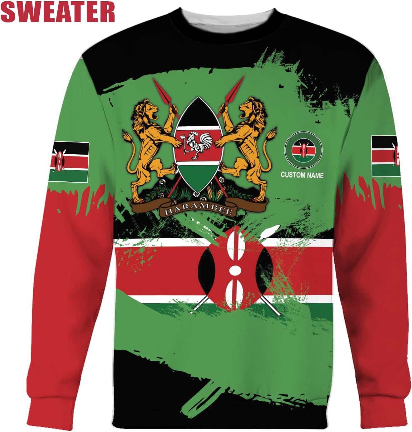 Personalized Kenya Flag 3D Shirts - Kenyan Pride Gift