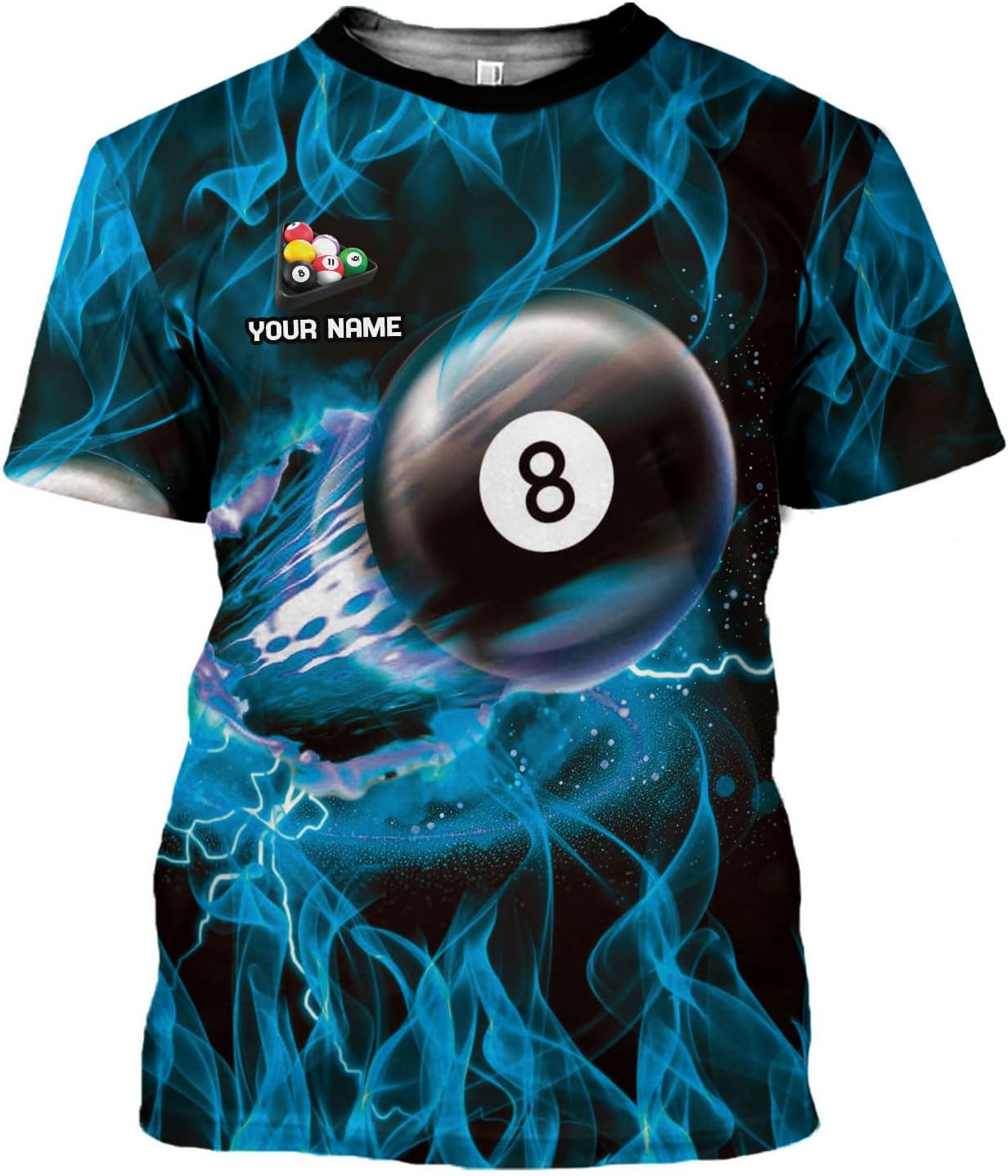 Custom 3D Billiard Shirt for Men Women Personalized Pool Player Team Apparel with 8 Ball Flag Design Gift to Billiard Lovers