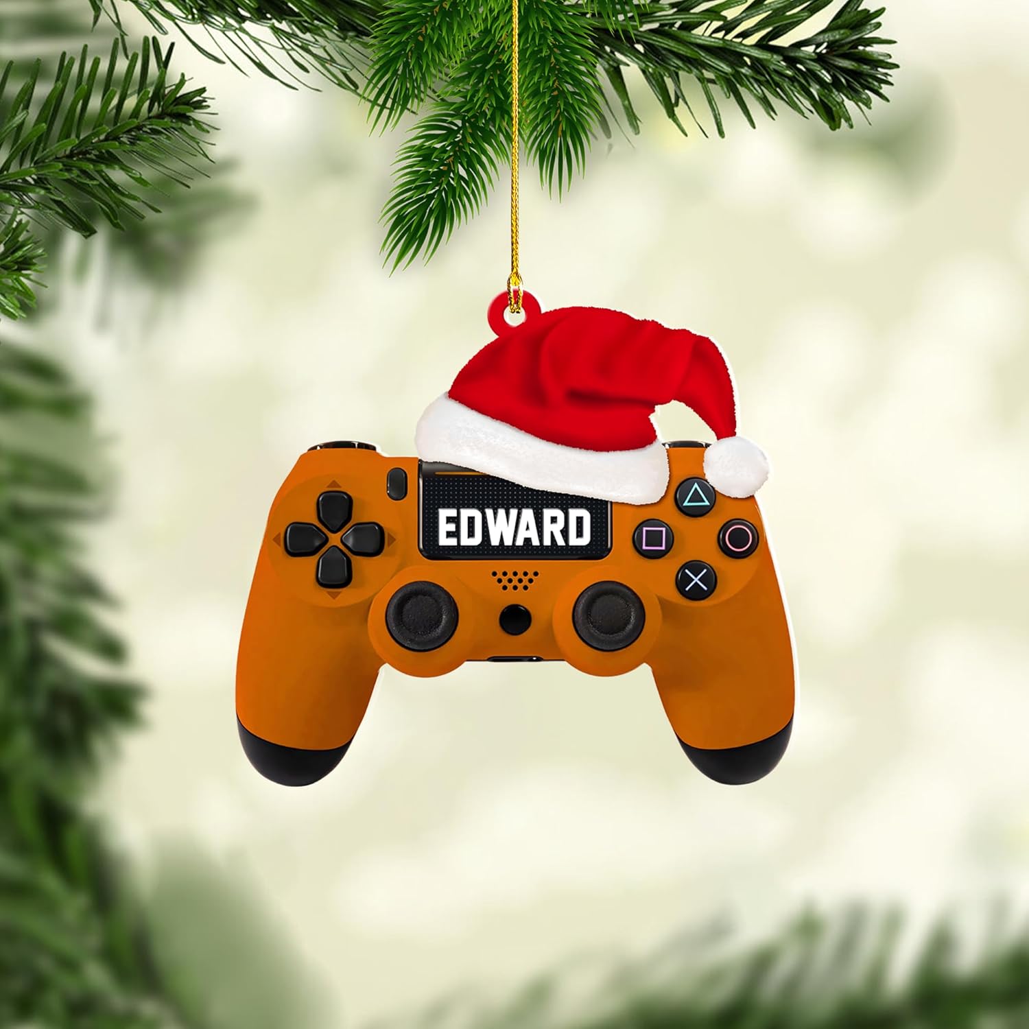 Personalized Video Game Controller Ornament, Custom Gamer Ornament Christmas Ornaments Gaming Controller Gift for Gamer, Gaming Ornaments for Christmas Tree Decorations 2D Gaming Ornaments (G1)