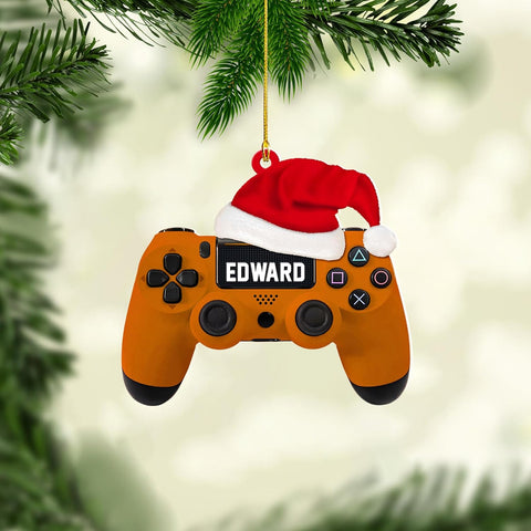 Personalized Video Game Controller Ornament, Custom Gamer Ornament Christmas Ornaments Gaming Controller Gift for Gamer, Gaming Ornaments for Christmas Tree Decorations 2D Gaming Ornaments (G1)