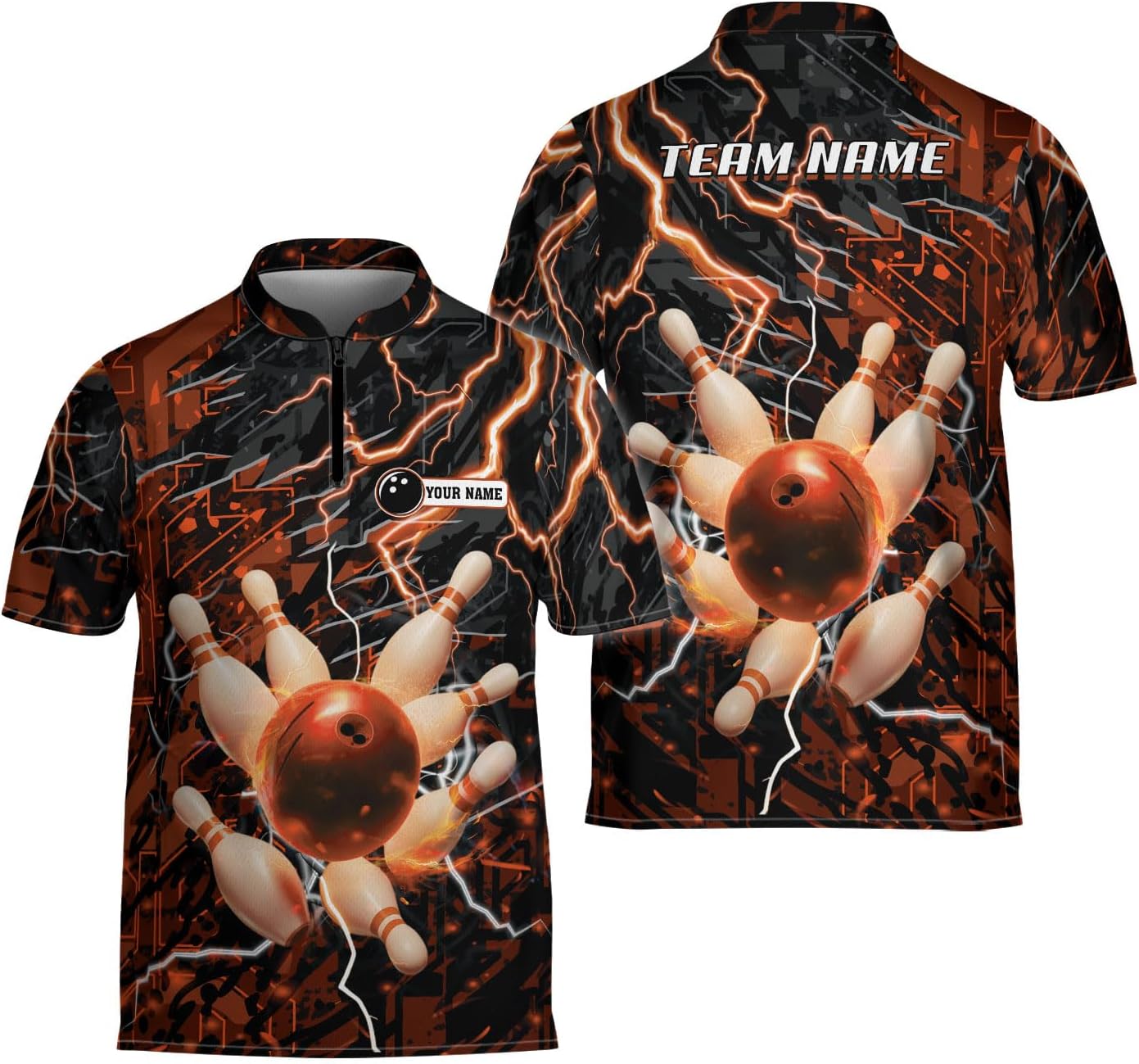 Ligthuy Personalized Bowling Jersey 3D, Bowling Shirts for Team, Bowling Shirt Unisex for Men Women, Bowling Shirts for Men