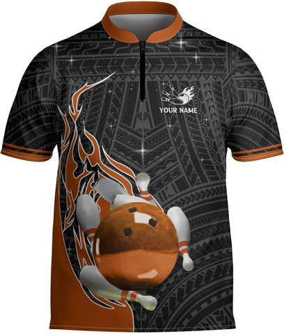 Pretyprints Personalized Name Bowling Baseball Jersey, Bowling Shirts for Men, Bowling Jerseys for Team, Bowling Shirts