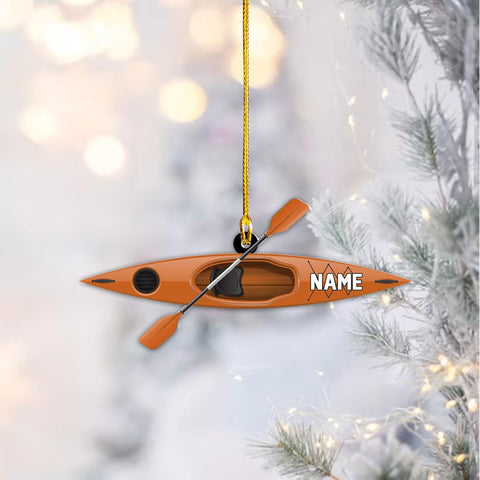 AOVL Personalized Kayak Ornament Lake Kayaking Board Ornament Kayak Gift for Christmas Tree Kayaking Christmas Ornament Kayaking Gifts Ornaments (Kayak 4)