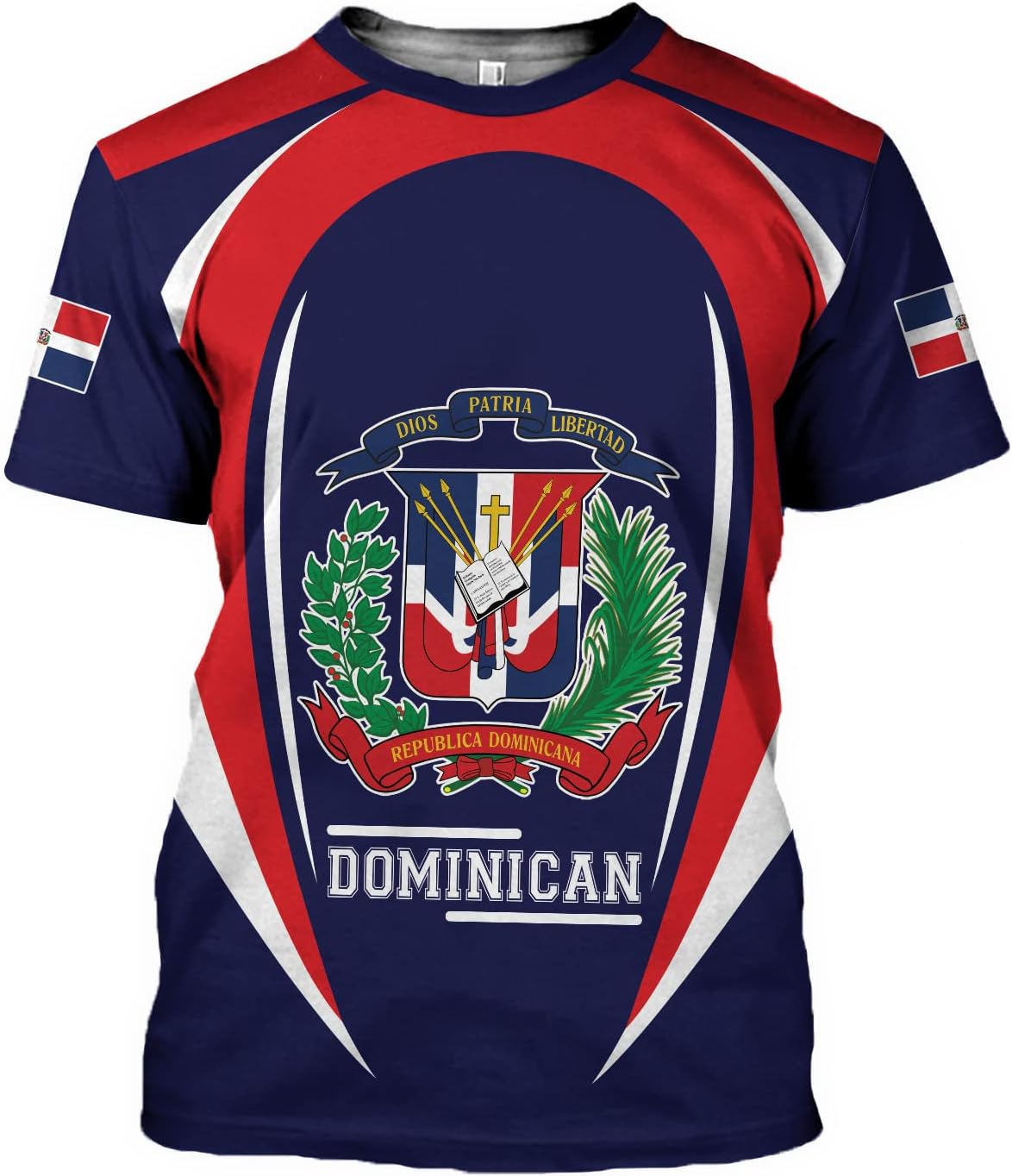 Vybonz Personalized Dominican Republic Shirts 3D, Republica Dominicana Tshirt, Dominican Republic Flag Shirt