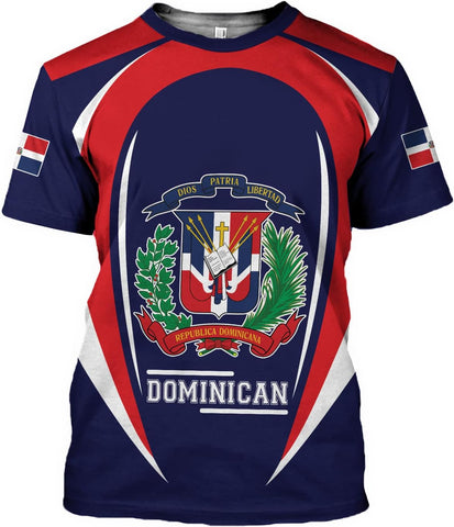 Vybonz Personalized Dominican Republic Shirts 3D, Republica Dominicana Tshirt, Dominican Republic Flag Shirt