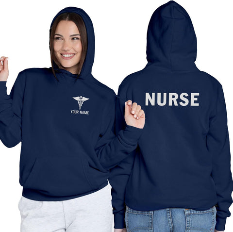 Leeprints Personalized Nurse Sweatshirts, Embroidered Custom Name, Nurse Sweatshirts For Women, Nurse Sweatshirt, Nurse Gifts