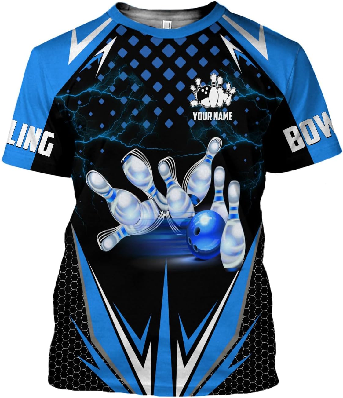 MoonArt Personalized Name Bowling Shirts for Men and Women 3D, Bowling Shirts for Team Bowling, Bowling Shirts Gift