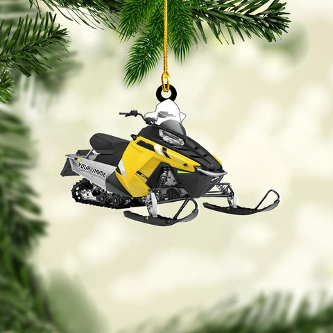 Artparel Personalized Customized Snowmobile Shoes Acrylic Christmas Ornament for Snowmobile Lovers (Snowmobile 3)