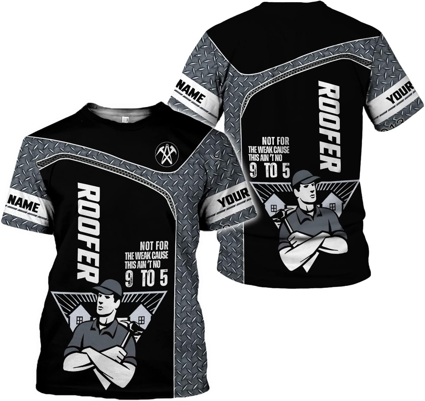 Personalized Roofer Tshirt, Roofing Shirt Men, Gift for Roofer 3D All Over Printed Tshirt, Gift for Father's Day and Birthday