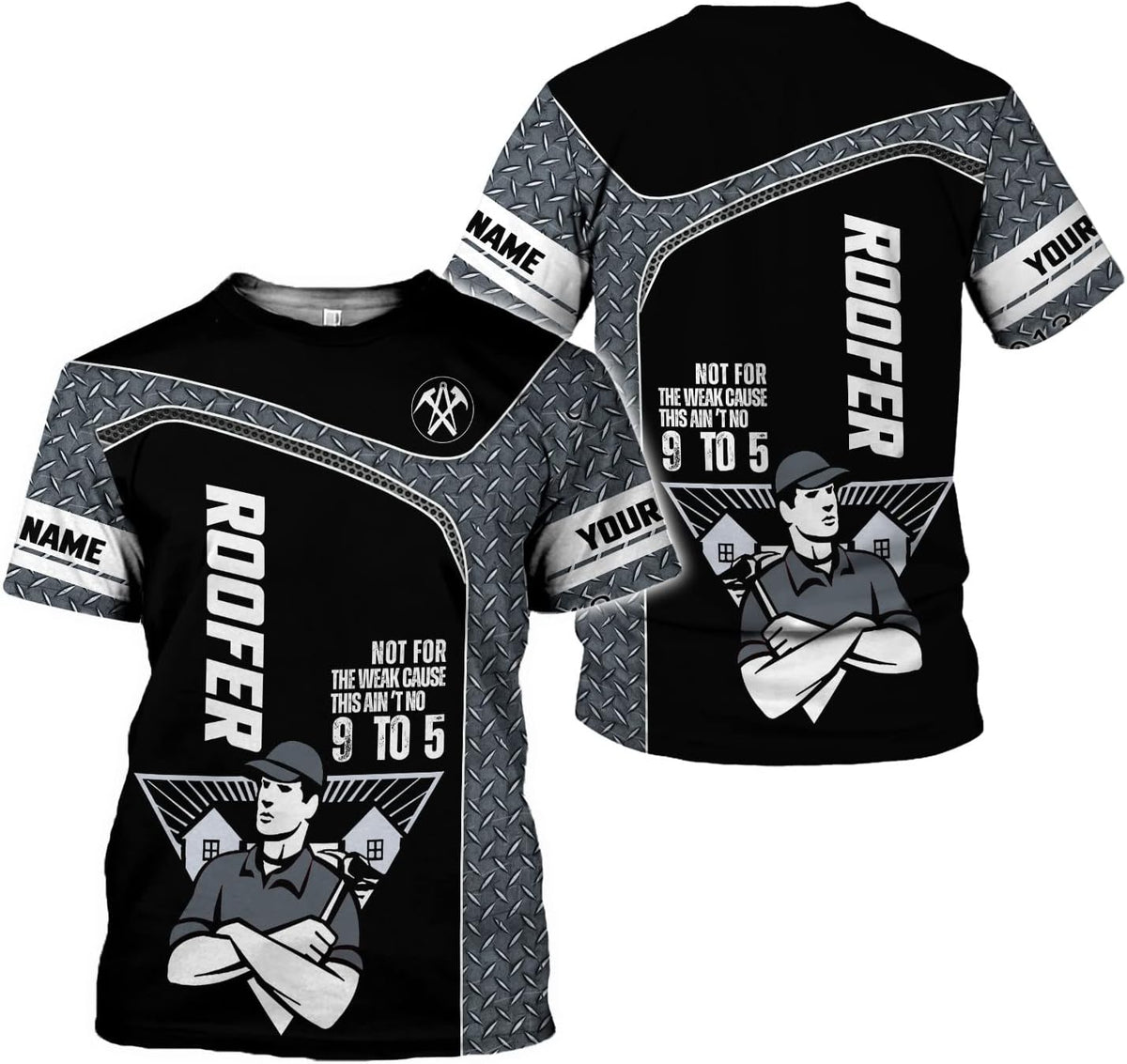 Personalized Roofer Tshirt, Roofing Shirt Men, Gift for Roofer 3D All Over Printed Tshirt, Gift for Father's Day and Birthday