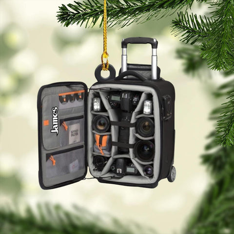 Artparel Personalized Camera Ornament, Camera Lover, Photographer Fan Ornament, Photo Lover Ornament Camera Ornament Gift for Camera Men Photographer Photography Ornament Christmas Tree (Camera 1)