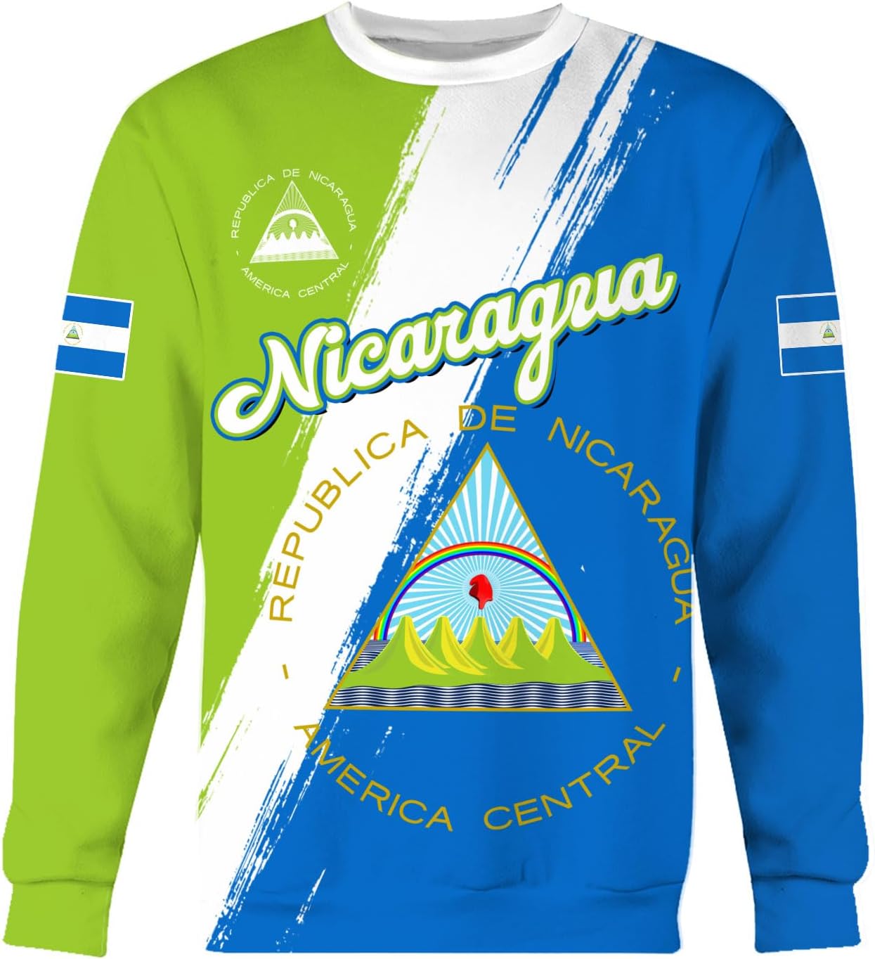 mostprints Personalized Nicaragua Hoodie Shirt Custom Nicaragua Flag Shirt for Men & Women Nicaragua Camisas Sweater