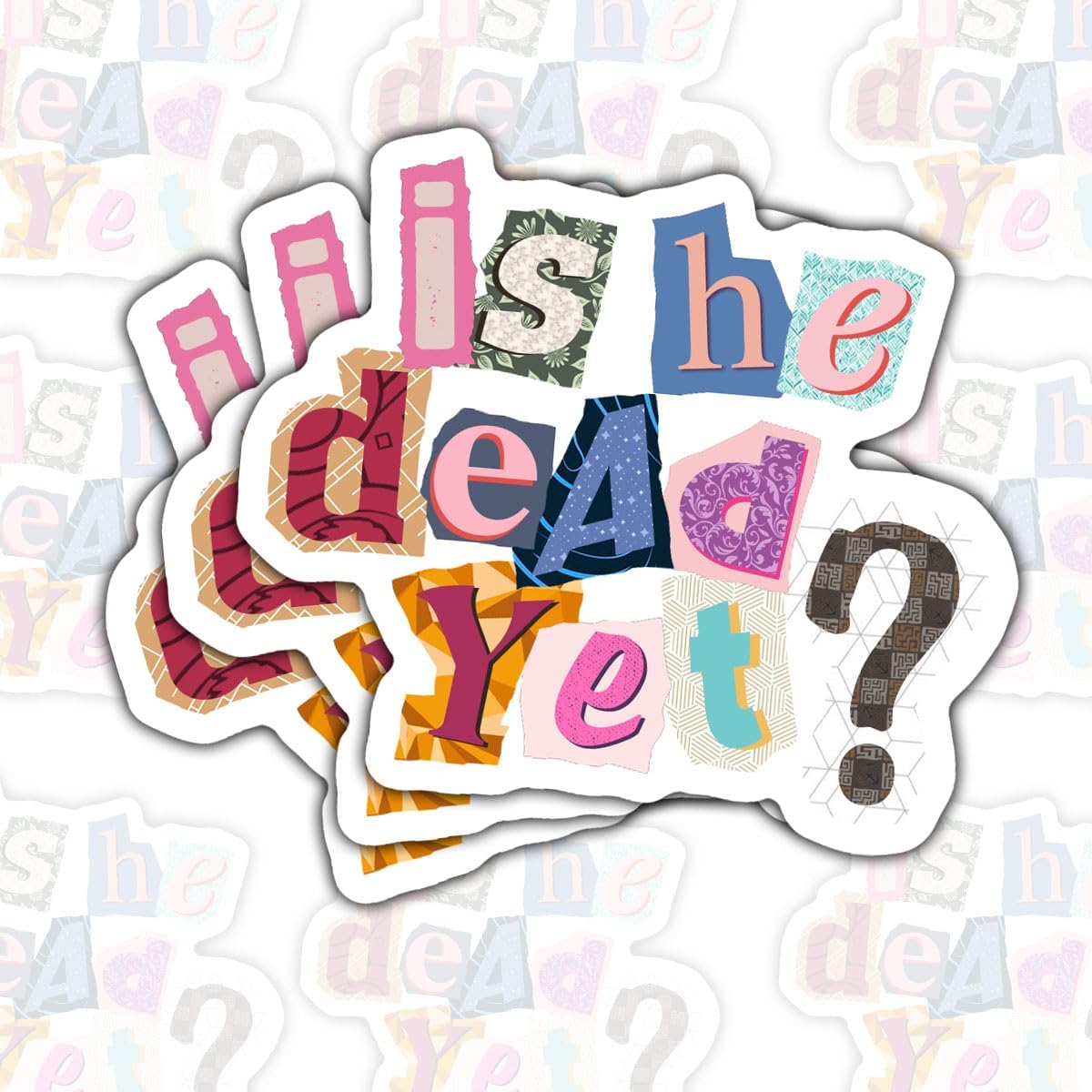 3 Pcs is He Dead Yet Sticker, is He Dead Yet?, Anti Felon President Stickers, Political Decals Dark Humor - Vinyl Stickers 3 Inches for Water Bottle, Laptop, Car, Helmet, Hard Hat