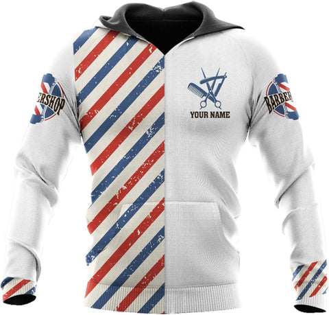 AOVL Personalized Name Barber Shirts Barber Shirt 3D for Men Custom Barber Shirt for Men Women Barber Shop Shirt Gift Barber