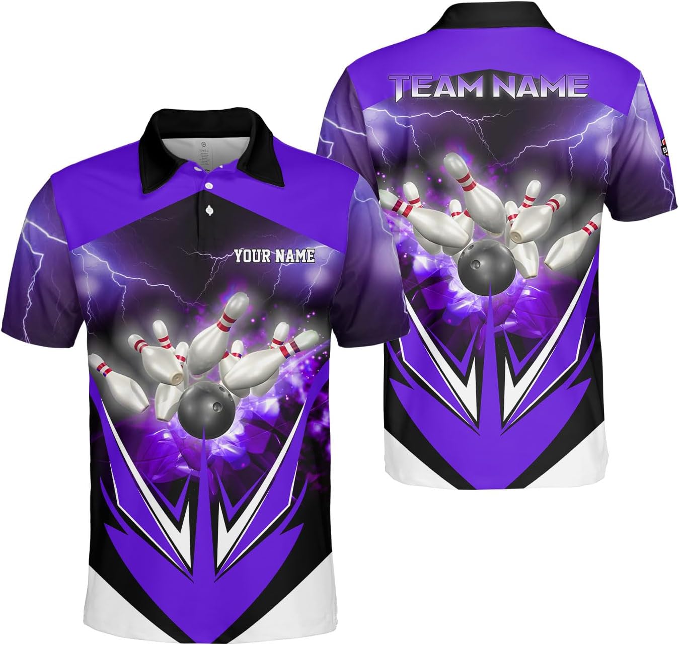 Ligthuy Personalized Name Bowling Polo Shirts 3D for Men and Women, Bowling Shirt, Bowling Team