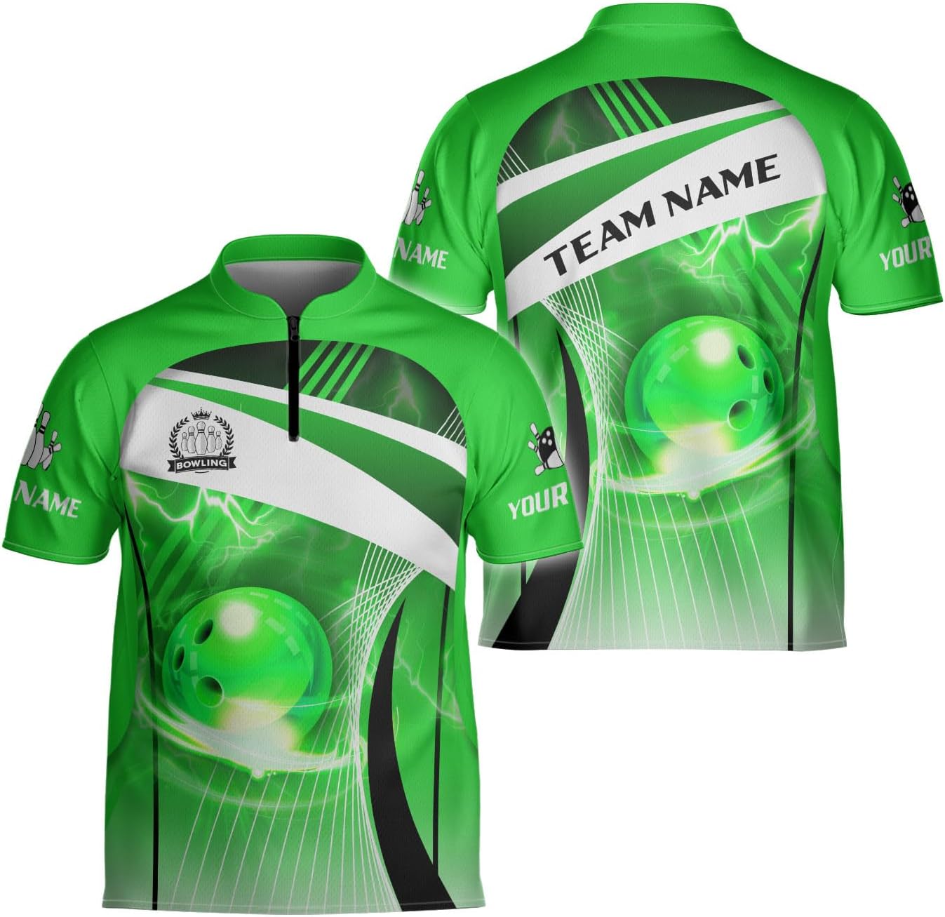 Ligthuy Personalized Bowling Jersey 3D, Bowling Shirts for Team, Bowling Shirt Unisex for Men Women, Bowling Shirts for Men 2