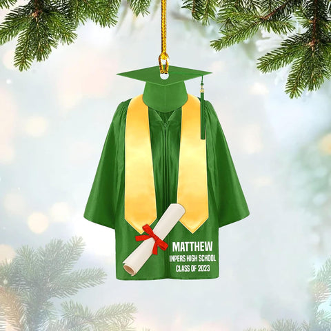 Personalized Graduation Ornaments Class of 2024 Graduation Gown Ornament Gifts Graduation Ornaments Class of 2025 College Graduation Ornaments Class of 2024 Graduate Ornament Tree Hanging Decor (G1)