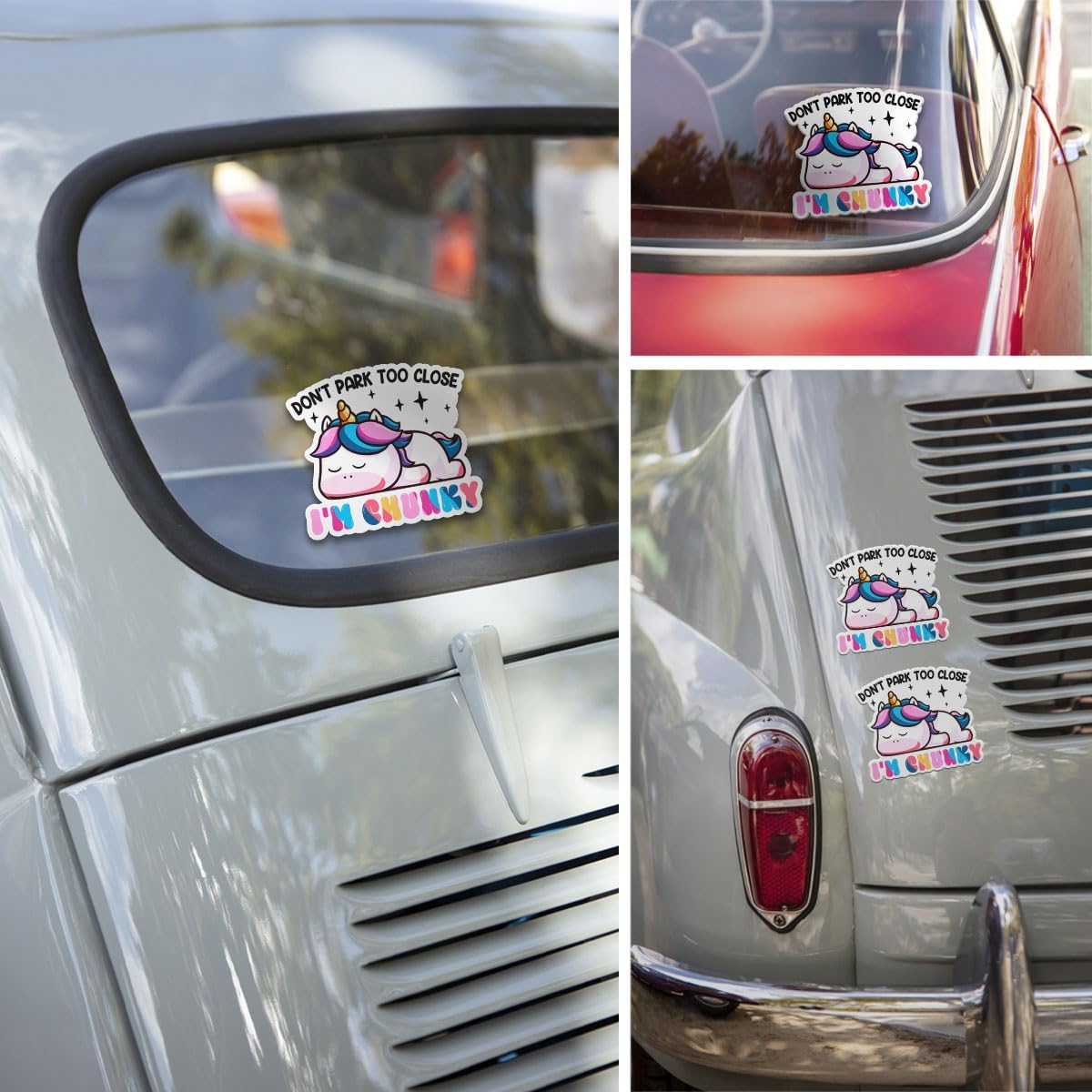 3 Pcs Don't Park Too Close I'm Chunky Sticker, Dont Park Too Close Im Chunky Car Sticker, Don't Park Too Close I'm Chunky Car Decal Funny Chunky Stickers for Car Truck Laptop Phone Helmet 5" (C2)