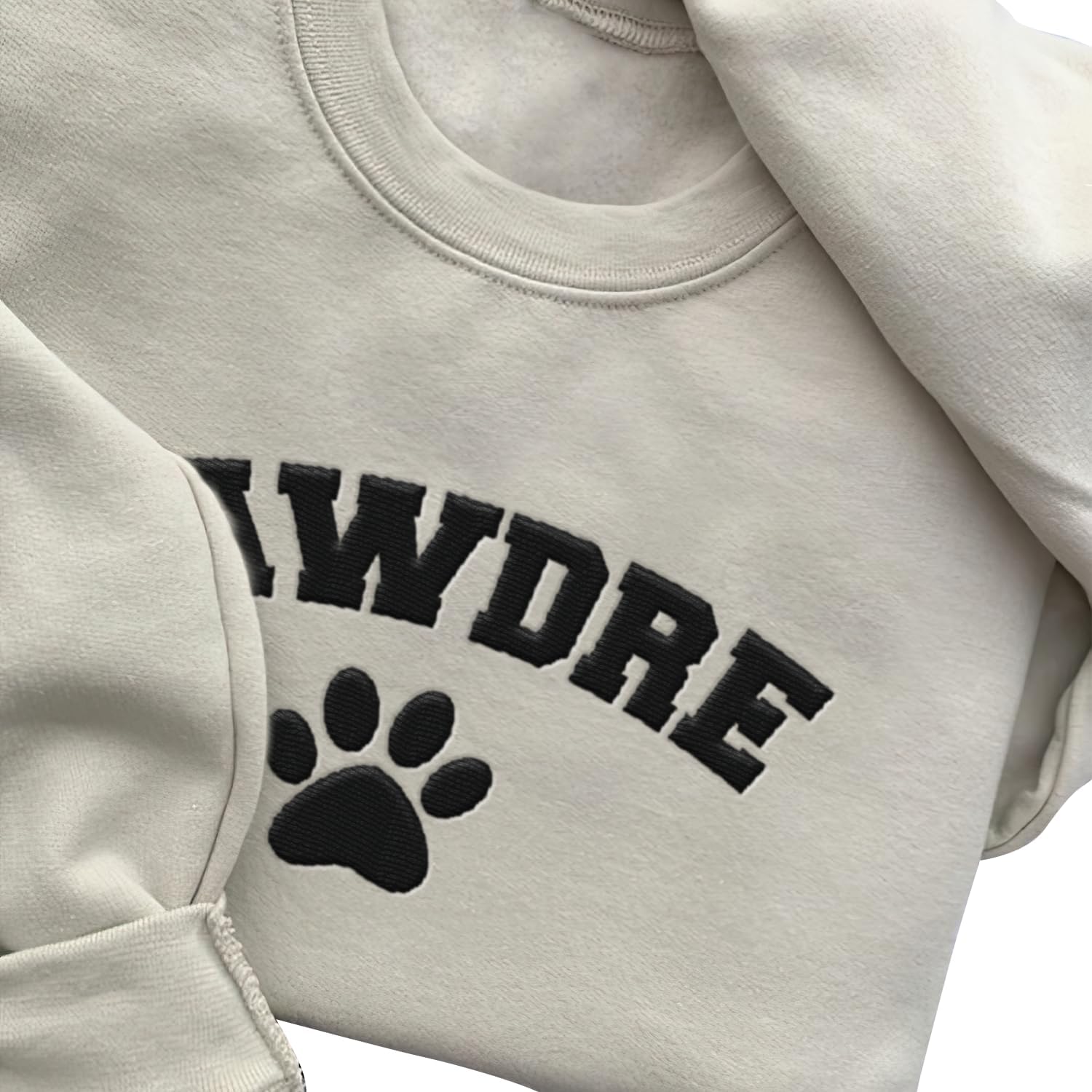 Personalized Embroidered Crewneck Sweatshirt, Custom Dog Dad Shirt, Proud Dog Dad Gift for Men (Cotton + Polyester, SS49)