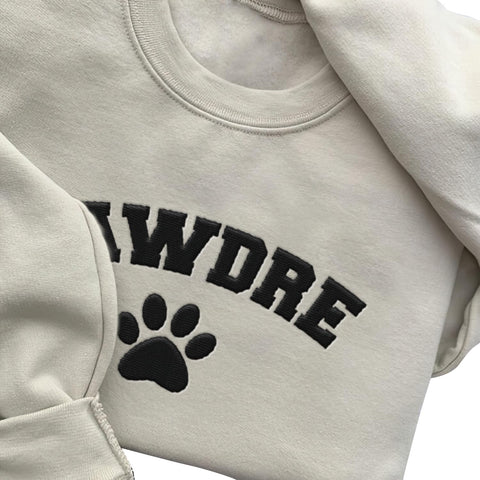 Personalized Embroidered Crewneck Sweatshirt, Custom Dog Dad Shirt, Proud Dog Dad Gift for Men (Cotton + Polyester, SS49)