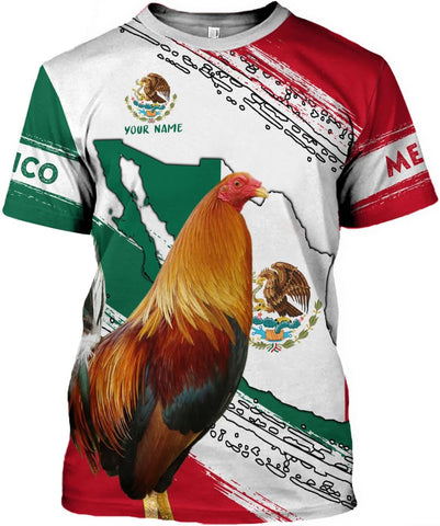 Mostprints Personalized Name Mexican Shirts for Men, Rooster Mexico Shirts for Men, Mexico Shirt Eagle Flag Mexican Eagle 1