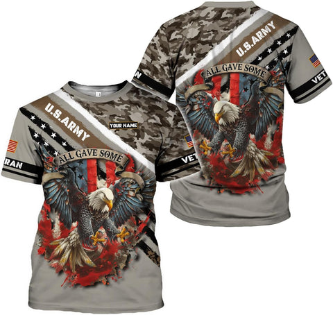 LigtHuy Personalized Name Veteran Shirt 3D, Us Army Shirt, Veteran Shirts, Veteran Shirts for Men, Veteran T Shirts for Men